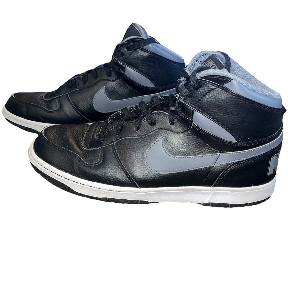 Nike Big High Top Athletic Tennis Shoes black grey Lace Up Rubber Sole  Sz 13